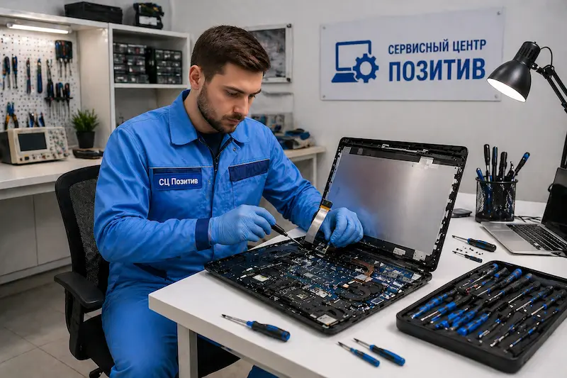 Замена шлейфа матрицы ноутбука в Перми