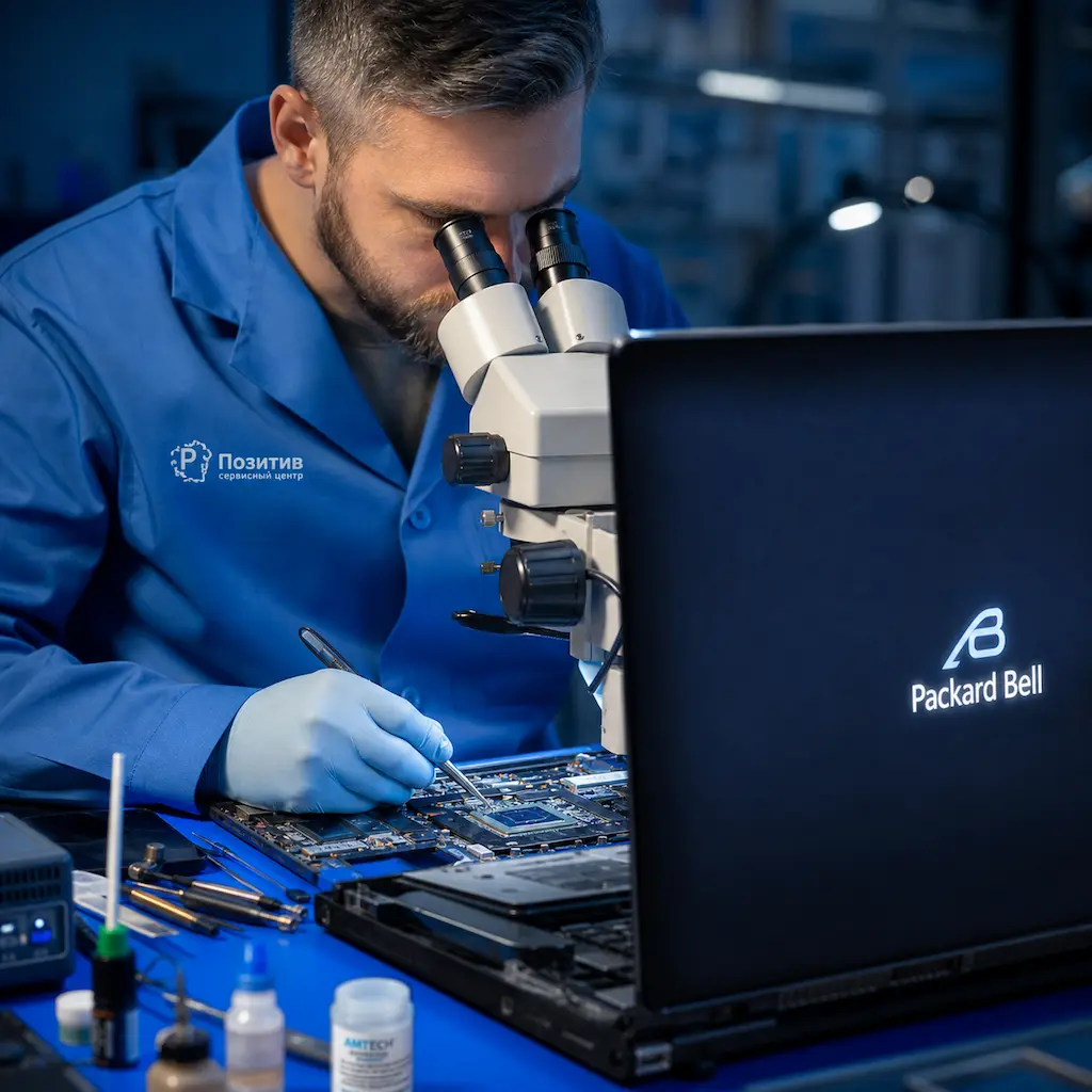 Замена видеокарты ноутбука Packard Bell в Перми