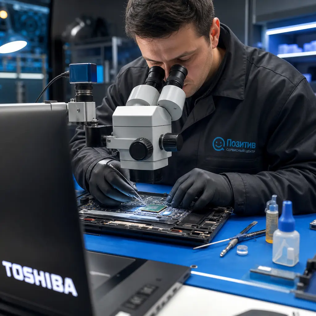 Замена видеокарты ноутбука Toshiba в Перми