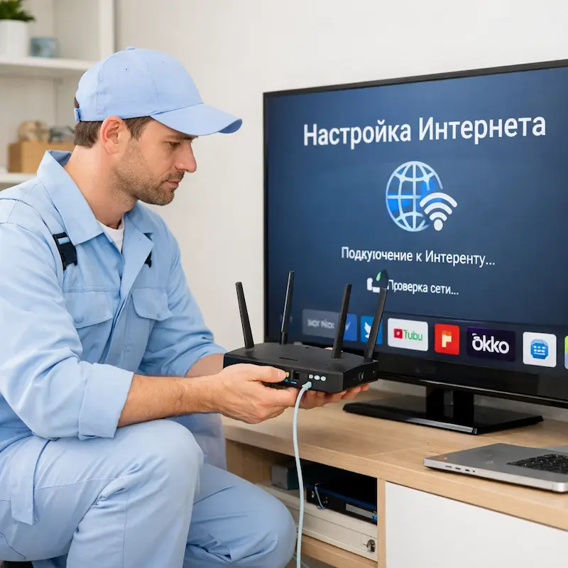 Настройка интернета на телевизоре в Перми