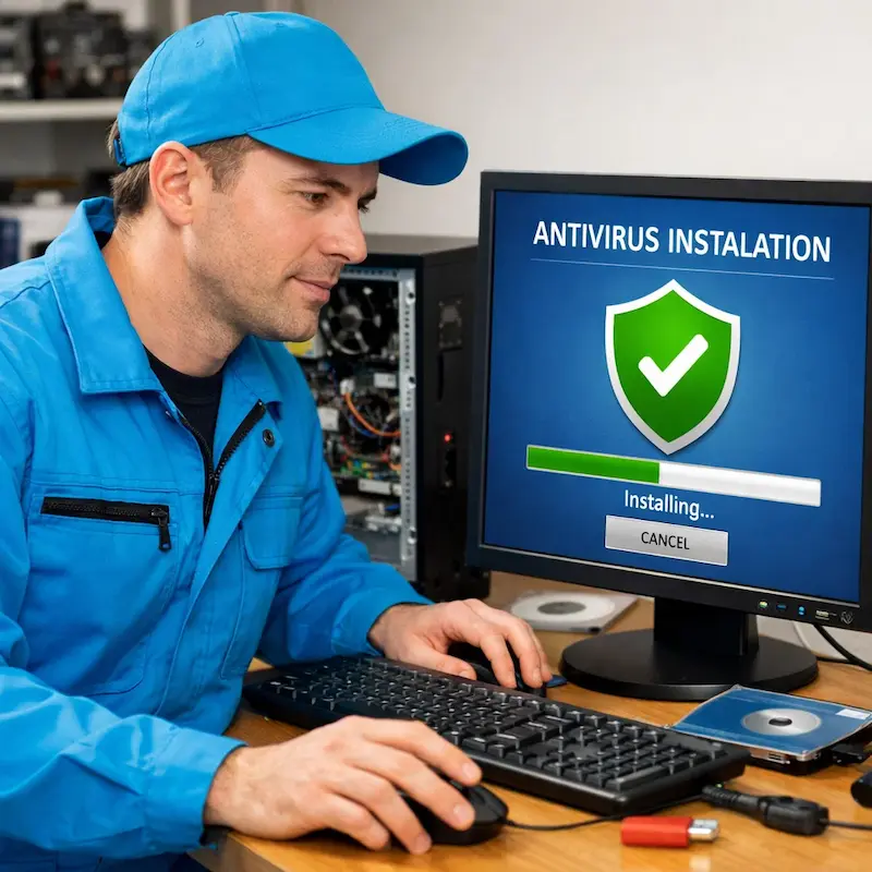 Установка антивируса на ноутбук в Перми