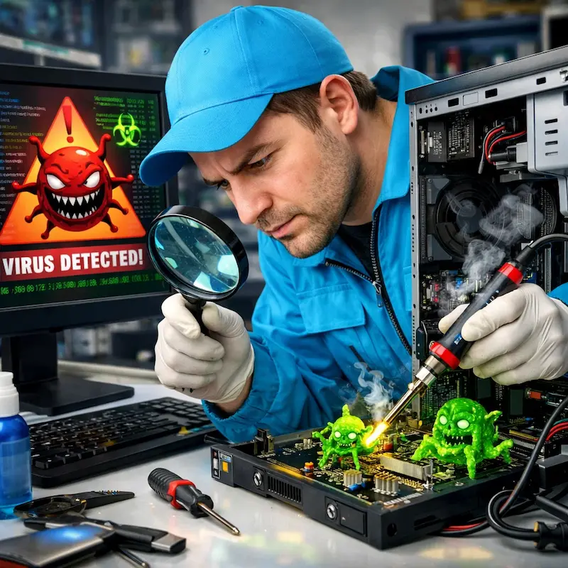 Вылечить компьютерный вирус в Перми